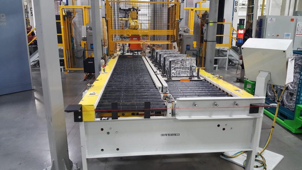 front view of Chain Driven Live Roller Conveyor (CDLR)